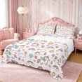 thumbnail image 1 of Manfei Cartoon Unicorn King Sheets 4pcs,Cute Rainbow Flowers Bedding,1 Flat Sheet,1 Fitted Sheet and 2 Pillowcases, 1 of 6