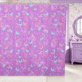 thumbnail image 1 of Manfei Cartoon Unicorn Shower Curtain 72Wx78L,Cute Butterflies Bath Curtain, 1 of 6