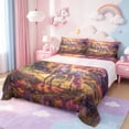 thumbnail image 1 of Manfei Cartoon Uniron Full Size Sheets,Princess Castle Bed Sheets,Colorful Fairy Tale Sheet Sets For Girls Teens,Ultra Soft Home Decor,4 Pieces, 1 of 7