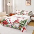 thumbnail image 1 of Manfei Cartoon Xmas Gnome Queen Sheet Sets 4 Pieces for Boys Girls, Merry Christmas Flat Sheet, Festival Gifts Queen Fitted Sheet, Super Cozy Room Decor, 1 of 6