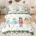 thumbnail image 1 of Manfei Cartoon Xmas Nutcracker Bedding Comforter Set 7pcs for Kids, Princess Fairy Angel Queen Bedding Sets, Christmas Plant Reversible Queen Sheet Sets, Lightweight Room Decor, 1 of 7