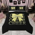 thumbnail image 1 of Manfei Cartoon Yellow Bowknot 2pcs Bedding Comforter Set for Female Girls Child,Gradient Bling Glitter Twin Comforter Sets,Cheer Team Breathable Bedding Set,Super Cozy Room Decor,Reversible, 1 of 8