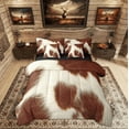 thumbnail image 1 of Feelyou Cattle Cow Print Bedding Comforter Set 7 Pieces, Farmhouse Animal Full Bedding Set, Modern Rustic Fashion Fitted Sheet Flat Sheet, Super Cozy Room Decor, 1 of 7