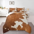 thumbnail image 1 of Manfei Cattle Hide King Size Comforter Sets,Rustic Farm Animal Bedding Comforter Set,Brown Beige Bedding Set For Teens,Super Cozy Room Decor,3pcs, 1 of 8