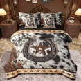 thumbnail image 1 of Manfei Cattle Hide Pattern 7-Piece Twin Bedding Sets,Country Farmhouse Bedding Comforter Set,Rustic Horseshoe Texas Stars Sheet Sets For Men Women,Ultra Soft Home Decor Reversible, 1 of 8