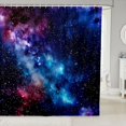 thumbnail image 1 of Manfei Celestial Starry Sky Shower Curtain 72Wx78L,Dreamy Nebula Bath Curtain,Blue Purple, 1 of 5