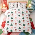 thumbnail image 1 of Manfei Charming Xmas Pink Christmas Quilt King,Winter Holiday King Coverlet Set,3-Piece,1 Bedspread and 2 Pillowcases, 1 of 7