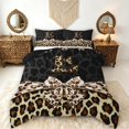 thumbnail image 1 of Manfei Cheetah Monogram E Queen Comforter Set,Leopard Print Comforter Sets Queen,Black Brown,Black Reversible,3pcs,1 Comforter and 2 Pillowcases, 1 of 7
