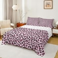 thumbnail image 1 of Manfei Cheetah Leopard Twin Sheet Set (3-Piece) Jungle Pink Purple Black Luxury Decor For Kids, 1 of 7