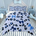 thumbnail image 1 of Manfei Cheetah Print 2pcs Bedding Comforter Set for Boys Girls,Abstract Animal Print Twin Comforter Sets,Blue Bow Tie Breathable Bedding Set,Lightweight Room Decor,Reversible, 1 of 8
