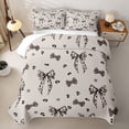 thumbnail image 1 of Manfei Cheetah Print Bow Twin Quilt Set For Girl,Chic Leopard Pattern Twin Coverlet Set For Kids,2-Piece, 1 of 7