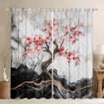 thumbnail image 1 of Manfei Cherry Blossoms Curtains Pack of 2 (52x84), Marble Abstract Curtains for Living Room, Modern Fashion Black Out Curtains, Window Curtains Room Decoration, 1 of 6