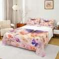 thumbnail image 1 of Manfei Chic Butterflies Full Size Sheets,Dreamy Fairy Tale Bed Sheets,Romantic Flower Floral Sheet Sets For Teens Girls,Uper Cozy Room Decor,4pcs, 1 of 7