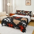 thumbnail image 1 of Manfei Chic Christmas Tree Full Size Sheets for Kids, Leopard Cheetah Print Bed Sheets, Fashion Checkered Plaid Sheet Sets, Microfiber Bedroom Decor, 4 Pieces, 1 of 6