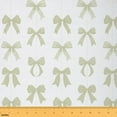 thumbnail image 1 of Manfei Chic Light Green Bow Sewing & Crafting Fabric (10 Yards) for Princess, Girls Buffalo Bowknot Home Decor Fabric by the Yard, Ribbon Print DIY Fabric, 1 of 6