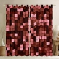 thumbnail image 1 of Manfei Chic Red Geometric Blackout Curtains Set of 2 (52x84 Each), Modern Square Abstract Window Curtains, Teens Boys Girls Kids Curtains and Drapes, Black Out Curtains Home Decor, 1 of 6