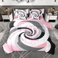thumbnail image 1 of Manfei Chic Stripes Ombre 7-Piece Twin Bedding Sets, Pink Abstract Swirl Bedding Comforter Set, Teens Kids Adult Men Women Reversible Sheet Sets, Microfiber Bedroom Decor, 1 of 8
