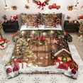 thumbnail image 1 of Manfei Chic Xmas Tree 7-Piece Bedding Comforter Set,Merry Christmas King Bedding Sets,Red Brown Green Bed Sheets For Girls Kids,Super Cozy Room Decor Reversible, 1 of 9