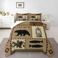 thumbnail image 1 of Manfei Child Rustic Farmhouse Bedding Comforter Set, Woodland Wildlife Twin Comforter Sets, Bear Reindeer Animal Reversible Bedding Set, Super Cozy Room Decor, 2-Piece, 1 of 8