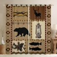 thumbnail image 1 of Manfei Child Rustic Farmhouse Curtains Pack of 2 (42x84 Each), Woodland Wildlife Curtains Blackout, Bear Reindeer Animal Bedroom Curtains, Window Curtains Room Decor, 1 of 6