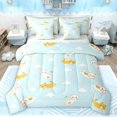 thumbnail image 1 of Manfei Child Teens Cute Animal Cats Twin Bedding Sets 7-Piece,Kawaii Flowers Bedding Comforter Set Microfiber,Cartoon Pets Breathable Sheet Sets,Super Cozy Room Decor,Reversible, 1 of 8