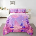 thumbnail image 1 of Manfei Child Teens Kawaii Mermaid Princess Bedding Comforter Set 2pcs,Cartoon Animal Twin Comforter Sets Microfiber,Dreamy Gradient Breathable Bedding Set,Microfiber Bedroom Decor,Reversible, 1 of 8