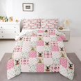 thumbnail image 1 of Manfei Christmas Animal Deer 3 Pieces Queen Comforter Set for Kids Children,Xmas Festival Ultra Soft Bedding Sets,Geometric Plaid Grid Bedding Comforter Set Breathable,Lightweight Room Decor, 1 of 8
