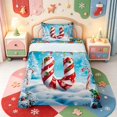 Manfei Christmas Candy Cane Pattern Twin Sheets,Alphabet Letters U ...