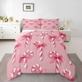 thumbnail image 1 of Manfei Christmas Candy Kids Full Size Comforter Sets, Dreamy Princess Ribbon Bow Bedding Comforter Set, Merry Christmas Reversible Bedding Sets, Luxury Bedroom Decor, 3 Pieces, 1 of 8