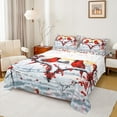 thumbnail image 1 of Manfei Christmas Cardinal Bird Queen Sheet Sets,Xmas Berry Flat Sheet,Red White Queen Fitted Sheet For Girls Kids,Super Cozy Room Decor,4pcs, 1 of 7