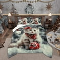 thumbnail image 1 of Manfei Christmas Cat Kitten Queen Comforter Set, Kawaii Christmas Animal Bedding Sets, Teens Kids Child Reversible Bedding Comforter Set, Breathable Home Decor, 3pcs, 1 of 8