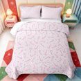 thumbnail image 1 of Manfei Christmas Cute Candy Cane Quilt Full,Winter Holiday Full Bedspread Sets,3pcs,1 Coverlet and 2 Pillowcases, 1 of 7