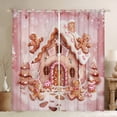 thumbnail image 1 of Manfei Christmas Dessert Cabin Curtains Pack of 2 (42x84 Each), Cartoon Gingerbread Man Curtains Blackout, Teens Girls Kids Bedroom Curtains, Living Room Curtains Decor, 1 of 6