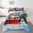 thumbnail image 1 of Manfei Christmas Festival Child Bedding Comforter Set, Kawaii Santa Claus Twin Comforter Sets, Winter Snowman Reversible Bedding Set, Ultra Soft Home Decor, 2pcs, 1 of 8