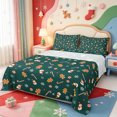 thumbnail image 1 of Manfei Christmas Festive Snowman King Sheets,Bright Gift Bedding,4-Piece,1 Flat Sheet,1 Fitted Sheet and 2 Pillowcases, 1 of 6