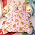 thumbnail image 1 of Manfei Christmas Golden Snowflake 7pcs Queen Bedding,Festive Farm Cattle Bedding Comforter Set Queen,Pink Reversible, 1 of 7