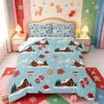 thumbnail image 1 of Manfei Christmas Happy Holiday Full Size Comforter Sets,Cartoon Snowman Bedding Comforter Set,Xmas Reversible,3-Piece,1 Comforter and 2 Pillowcases, 1 of 7