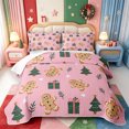 thumbnail image 1 of Manfei Christmas Happy Holiday Twin Quilt Set,Rustic Animals Twin Coverlet Set,2pcs,1 Bedspread and 1 Pillowcase, 1 of 7