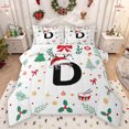thumbnail image 1 of Homewish Christmas Initial D Letter Bedding Comforter Set for Teens, Cartoon Santa Claus Hat Twin Comforter Sets, Xmas Tree Reversible Bedding Set, Luxury Bedroom Decor, 2 Pieces, 1 of 8