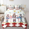 thumbnail image 1 of Manfei Christmas Nutcraker Soldier Bedding Comforter Set 7pcs,Happy New Year Queen Bedding Sets,Ballarina Girl Queen Sheet Sets For Teens,Ultra Soft Home Decor Reversible, 1 of 7