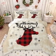 thumbnail image 1 of Manfei Christmas Reindeer Silhouette Bedding Comforter Set,Merry Xmas Twin Comforter Sets,Happy New Year Bedding Set For Girls Boys,Super Cozy Room Decor Reversible,2-Piece, 1 of 8