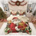 thumbnail image 1 of Manfei Christmas Santa Claus Bedding Comforter Set 7 Pieces, Vintage Fairy Tale Full Bedding Set, Teens Kids Child Reversible Fitted Sheet Flat Sheet, Luxury Bedroom Decor, 1 of 7