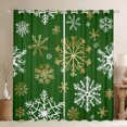 thumbnail image 1 of Manfei Christmas Snowflake Child Black Out Curtains, Happy New Year Curtains Pack of 2 (42x63 Each), Kawaii Cute Cartoon Bedroom Curtains, Window Curtains Bedroom Decor, 1 of 6