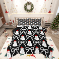 thumbnail image 1 of Manfei Christmas Snowman 3 Pieces Queen Comforter Set,Kawaii Bow Ultra Soft Bedding Sets,Happy New Year Bedding Comforter Set,Ultra Soft Kawaii Home Decor,Reversible, 1 of 8
