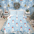 thumbnail image 1 of Manfei Christmas Snowman 3 Pieces Queen Comforter Set,Merry Christmas Ultra Soft Bedding Sets,Cartoon Bowknot Bedding Comforter Set,Luxury Kids Bedroom Decor,Reversible, 1 of 8