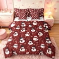 thumbnail image 1 of Manfei Christmas Snowman 7-Piece Twin Bedding,Traditional Snowflake Candy Cane Bedding Comforter Set,Red White,Christmas Reversible, 1 of 6