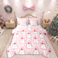 thumbnail image 1 of Manfei Christmas Snowman 7 Pieces Bedding Comforter Set,Merry Christmas Full Bedding Set Lightweight,Cartoon Bowknot Fitted Sheet Flat Sheet,Luxury Kids Bedroom Decor,Reversible, 1 of 8