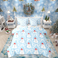 thumbnail image 1 of Manfei Christmas Snowman 7pcs Bedding Comforter Set,Kawaii Bow Queen Bedding Sets Super Cozy,Happy New Year Queen Sheet Sets,Ultra Soft Kawaii Home Decor,Reversible, 1 of 8