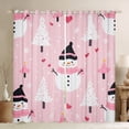 thumbnail image 1 of Manfei Christmas Snowman Child Black Out Curtains, Rustic Farmhouse Tree Curtains Pack of 2 (42x63 Each), Kawaii Love Heart Bedroom Curtains, Curtains and Drapes Decor, 1 of 6