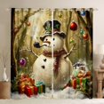 thumbnail image 1 of Manfei Christmas Snowman Child Blackout Curtains Set of 2 (52x84 Each), Yellow Green Window Curtains, Winter Western Festival Curtains and Drapes, Curtains and Drapes Bedroom Decor, 1 of 6